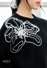 NOA X KUSUMANGGI - YORINE Knitted Puff Sleeve Blouse