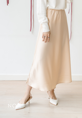 RITSUKA Satin Midi Skirt