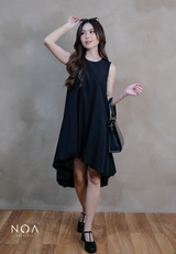 RINAMI Nylon Sleeveless Balloon High Low Dress