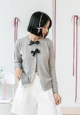 YORIKA Pearl Button Knitted Cardigan