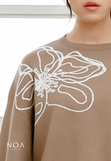 NOA X KUSUMANGGI - YORINE Knitted Puff Sleeve Blouse