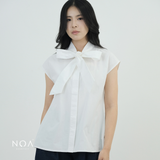 AINA Cotton Ribbon Sleeveless Blouse