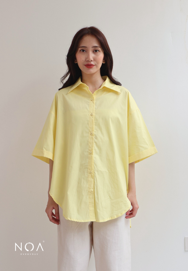 TOSHIO Poplin Basic Shirt - Yellow