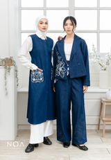 NOA X KUSUMANGGI - SHIZUKA Embroidery Pocket Sleeveless Midi Dress with Belt