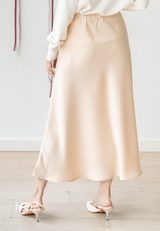 RITSUKA Satin Midi Skirt