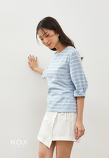 HOSHI Basic Stripes T-Shirt - Blue