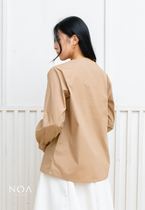 NOA X KUSUMANGGI - KEIKA Embroidery Pocket Long Sleeve Shirt