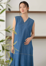 ISAO Denim Sleeveless Dress