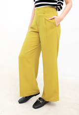 MITSUKO Highwaist Straight Pants - Green