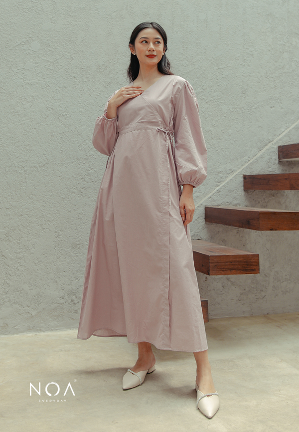 NAOKO Longsleeve Maxi Dress - Purple