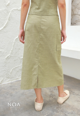 SHOERA Midi Cargo Skirt - Sage Green