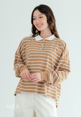 KASHI Striped Rugby Long Sleeve T-Shirt