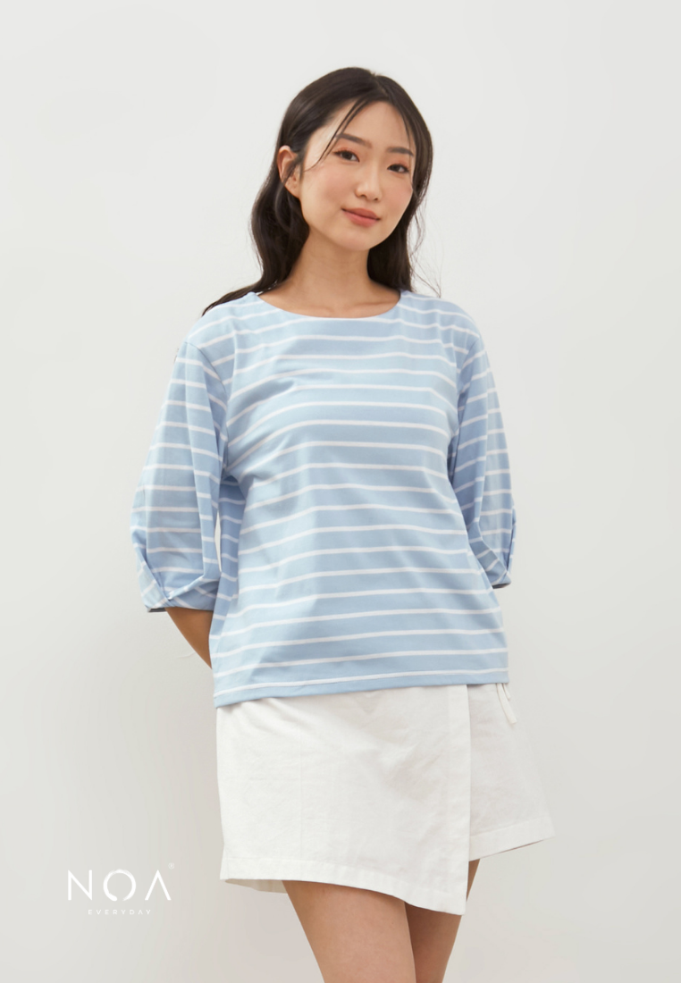 HOSHI Basic Stripes T-Shirt - Blue