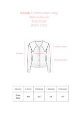 KAINA Knitted Collar Long Sleeve Blouse