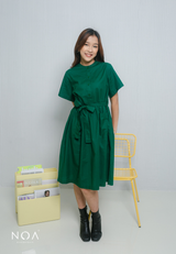 HIDETA Pocket Midi Dress - Green