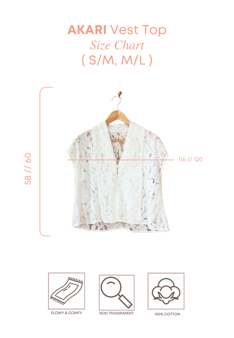 Pre-Order NOA X DHATU AKARI Lace Vest Top (Delivery 1 march)