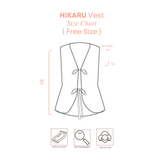 HIKARU Ribbon Vest - Light Cream