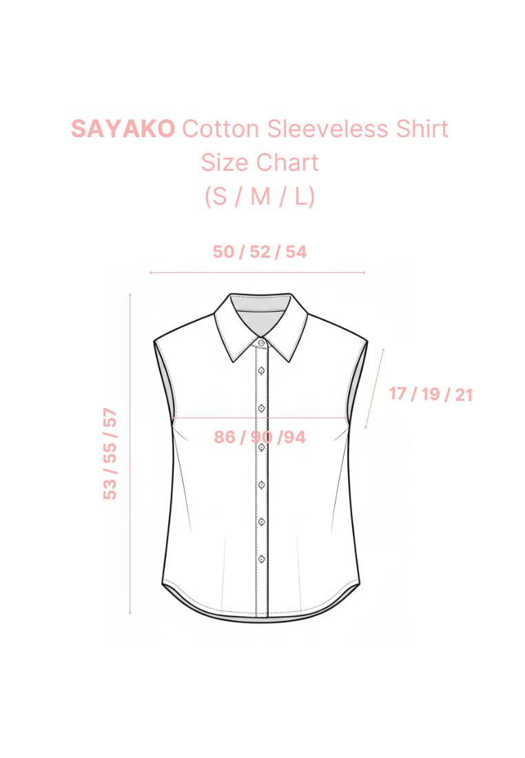SAYAKO Cotton Sleeveless Shirt