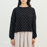 NOAeveryday | ETSU Striped Boxy Longsleeve T-Shirt | Atasan Wanita | Kaos Garis Lengan Panjang Wanita