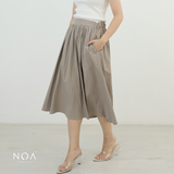 NOAeveryday l MIZUKA Nylon Midi Skirt l Bawahan Wanita | Rok Panjang Wanita Bahan Nylon
