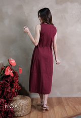 MIKA Cotton Sleeveless Flare Maxi Dress