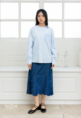 NOA X KUSUMANGGI - KEIKA Embroidery Pocket Long Sleeve Shirt