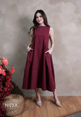 MIKA Cotton Sleeveless Flare Maxi Dress