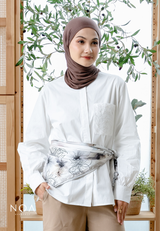 NOA X KUSUMANGGI - KEIKA Embroidery Pocket Long Sleeve Shirt