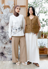 NOA X KUSUMANGGI - KEIKA Embroidery Pocket Long Sleeve Shirt