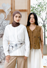 NOA X KUSUMANGGI - KEIKA Embroidery Pocket Long Sleeve Shirt