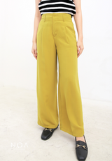 MITSUKO Highwaist Straight Pants - Green