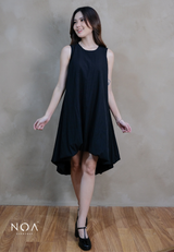 RINAMI Nylon Sleeveless Balloon High Low Dress