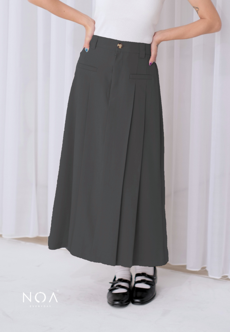 ARISA H-Line Maxi Skirt - Grey