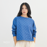 NOAeveryday | ETSU Striped Boxy Longsleeve T-Shirt | Atasan Wanita | Kaos Garis Lengan Panjang Wanita