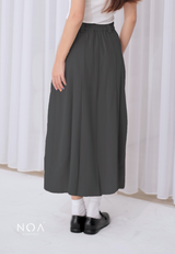 ARISA H-Line Maxi Skirt - Grey