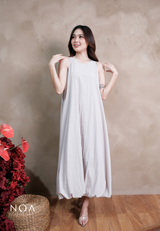 AYURI Nylon Sleeveless Balloon Maxi Dress