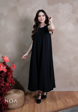 AYURI Nylon Sleeveless Balloon Maxi Dress