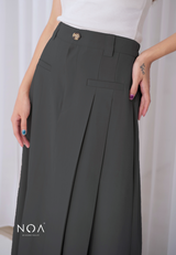 ARISA H-Line Maxi Skirt - Grey