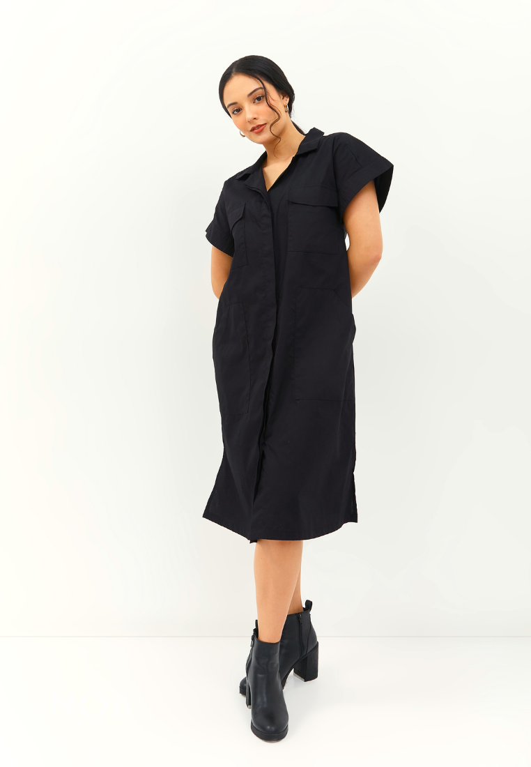 MIYAKO Shirt Dress - Black