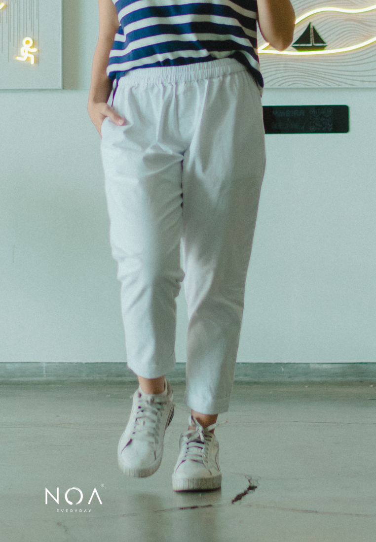 HIDEKO Basic Pants - White