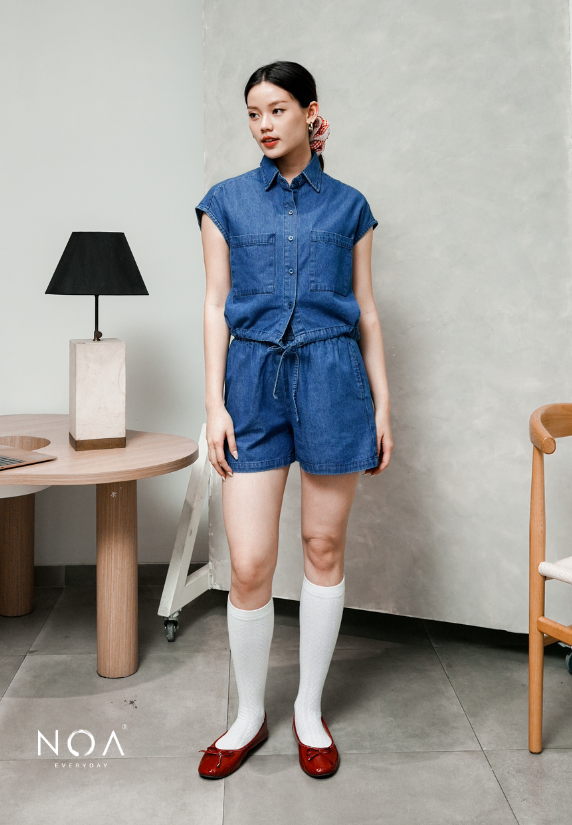 JINZU Denim Relax Short Pants