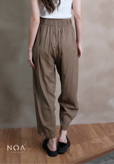 ICHIKA Basic Linen Balloon Ankle Pants