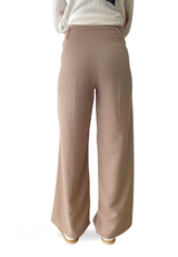 MITSUKO Highwaist Straight Pants - Brown