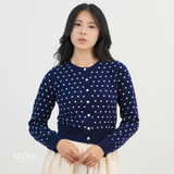 AYUNA Knitted Dots LS Cardigan