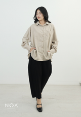 RIZUKA Back Drawstring Long Sleeve Shirt