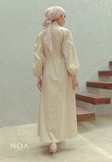 NAOKO Longsleeve Maxi Dress - Cream