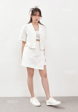 AERI Linen Boxy Basic Shirt - White