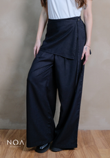 ICHIKA Linen Wrap Long Pants