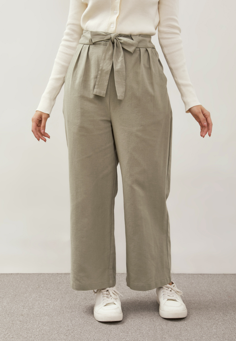 MARU Linen Pants - Green Sage