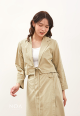 HIKARU Ribbon Long Sleeve Blazer - Light Green